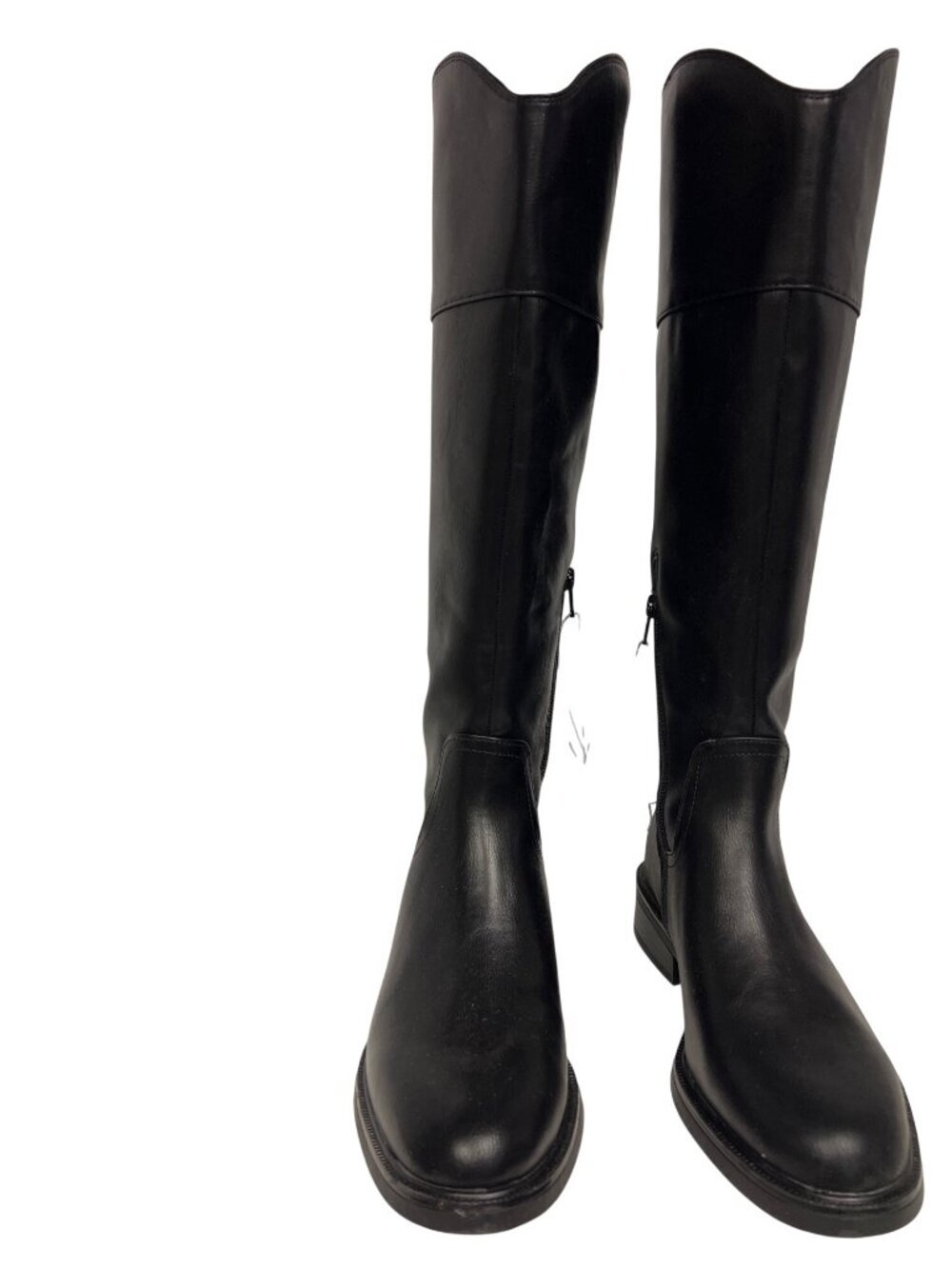 A New Day Women's Boots Knee High Black Faux Leather Size 9.5 Western NEW - Picture 2 of 11